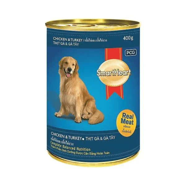 Gà gan Pate Cho Chó Trưởng Thành Smartheart Adult Lon 400g
